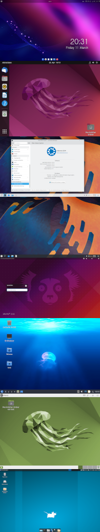 Desktops available under Ubuntu 22.04